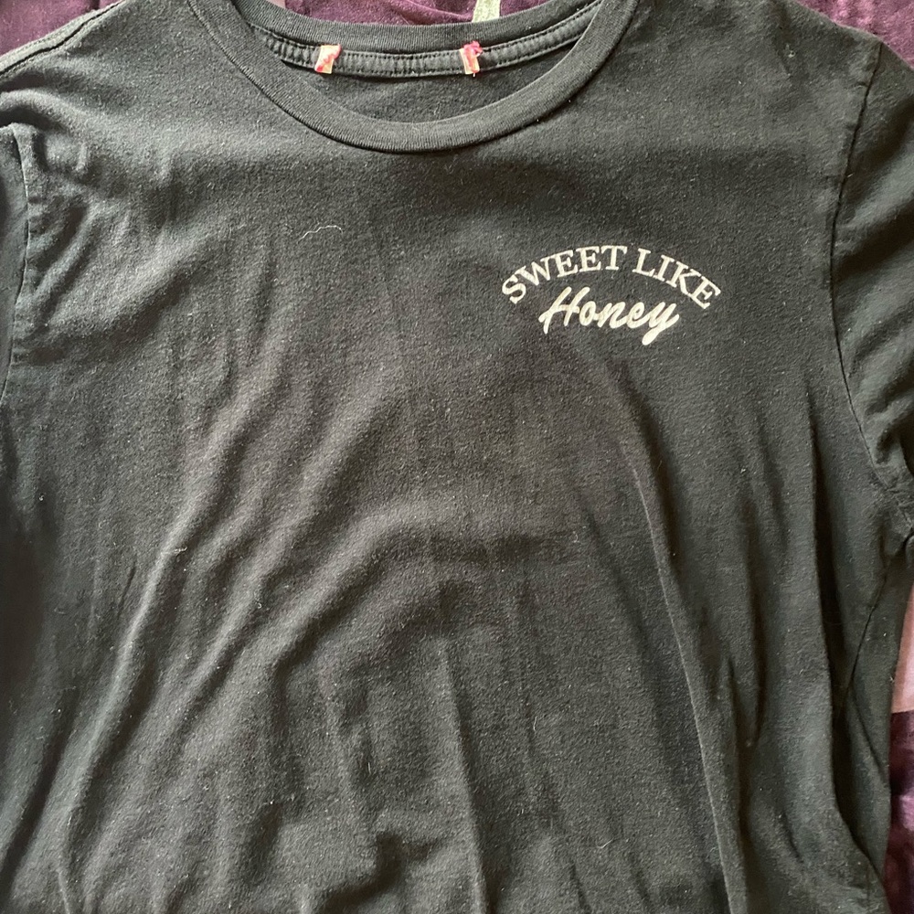 Black crop top size medium